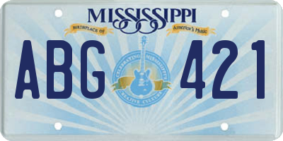MS license plate ABG421