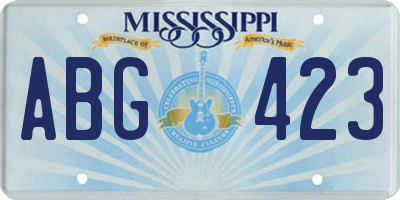 MS license plate ABG423