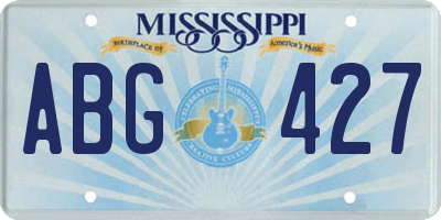 MS license plate ABG427