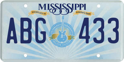 MS license plate ABG433
