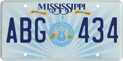 MS license plate ABG434