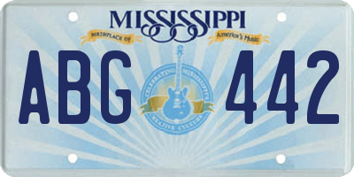 MS license plate ABG442