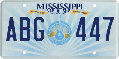 MS license plate ABG447