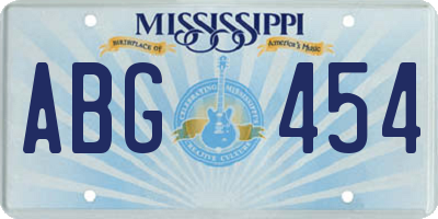 MS license plate ABG454