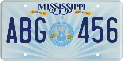 MS license plate ABG456