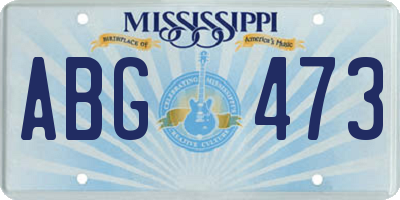 MS license plate ABG473