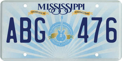 MS license plate ABG476