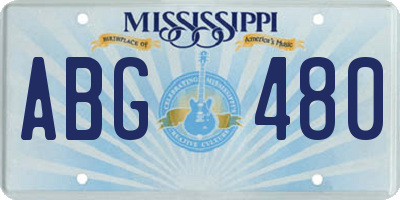 MS license plate ABG480