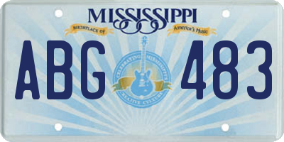 MS license plate ABG483