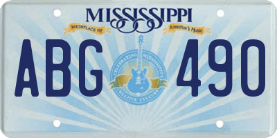 MS license plate ABG490