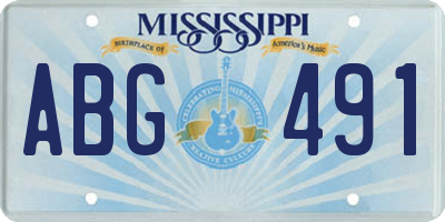 MS license plate ABG491