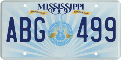 MS license plate ABG499