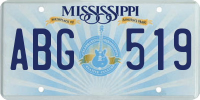 MS license plate ABG519