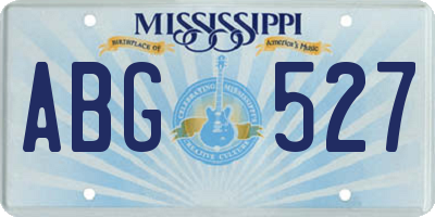 MS license plate ABG527