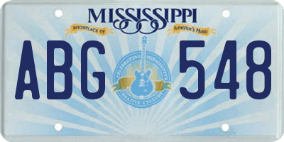 MS license plate ABG548