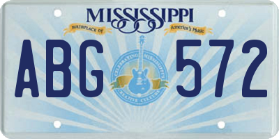 MS license plate ABG572