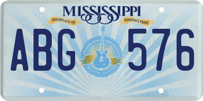 MS license plate ABG576