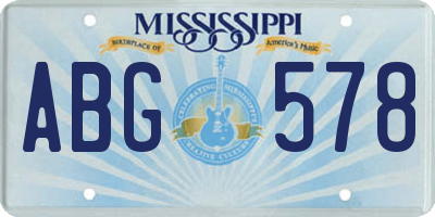MS license plate ABG578