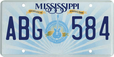 MS license plate ABG584