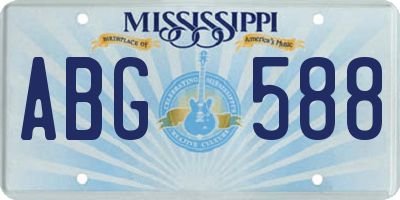 MS license plate ABG588