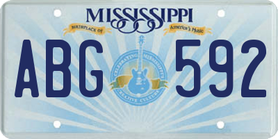 MS license plate ABG592