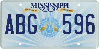 MS license plate ABG596