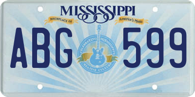 MS license plate ABG599