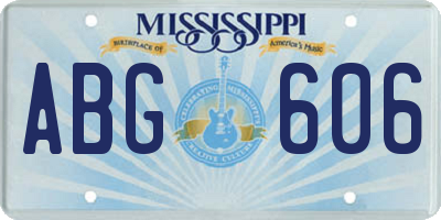 MS license plate ABG606