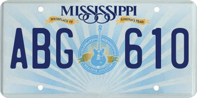 MS license plate ABG610