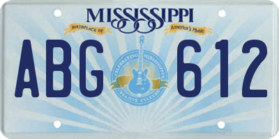 MS license plate ABG612