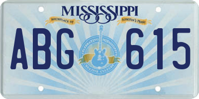 MS license plate ABG615