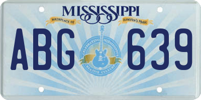 MS license plate ABG639
