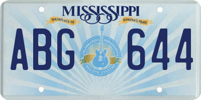 MS license plate ABG644