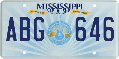 MS license plate ABG646