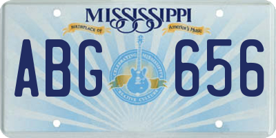 MS license plate ABG656