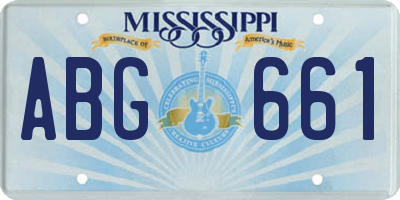 MS license plate ABG661