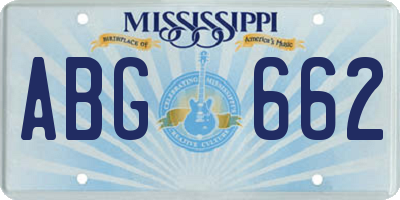 MS license plate ABG662