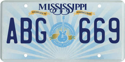 MS license plate ABG669