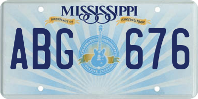 MS license plate ABG676