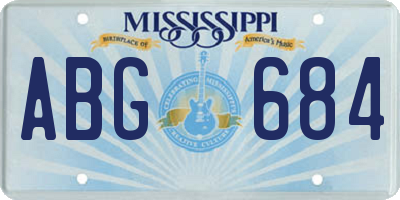 MS license plate ABG684