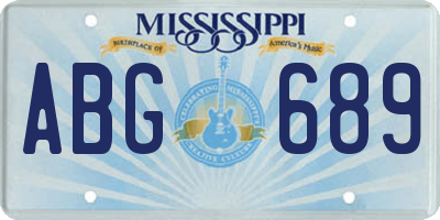 MS license plate ABG689