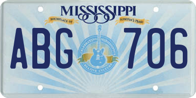 MS license plate ABG706