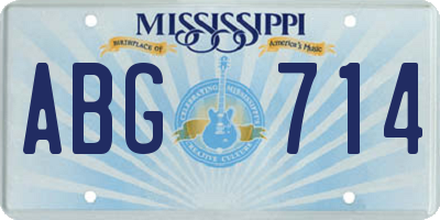 MS license plate ABG714