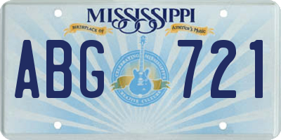 MS license plate ABG721