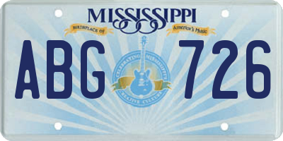 MS license plate ABG726