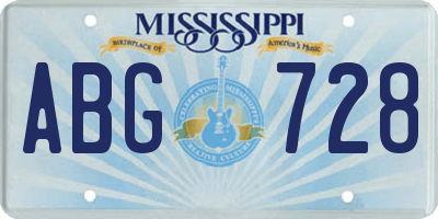 MS license plate ABG728