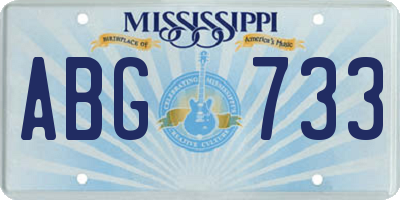 MS license plate ABG733