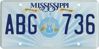 MS license plate ABG736