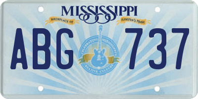 MS license plate ABG737