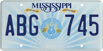 MS license plate ABG745